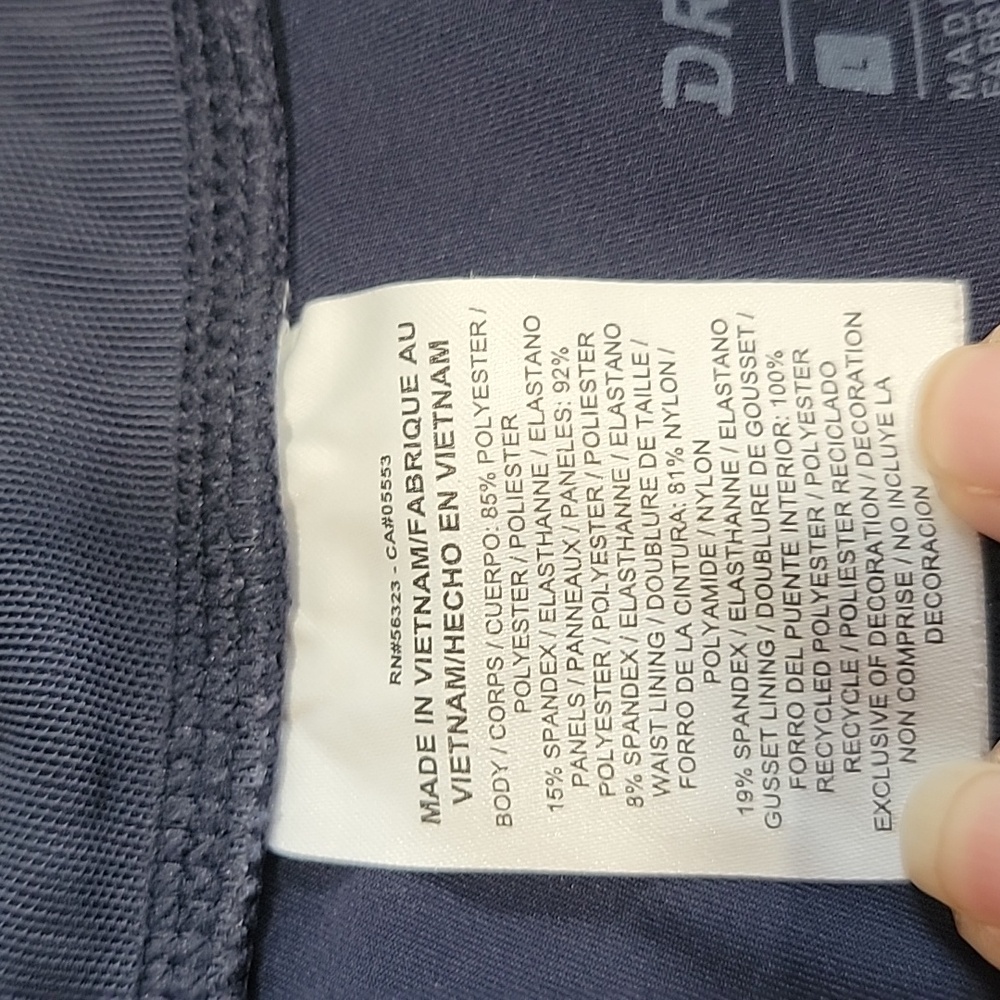 Nike Size L Navy Blue Racer Crop Leggings (Running Essential Crop Capri) - Picture 13 of 15